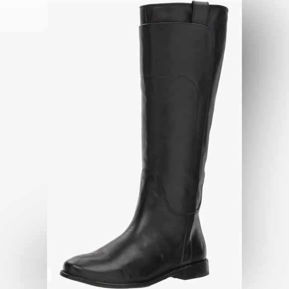 Frye Women’s Paige Tall Riding Boots Black Leather Size 6.5 - Picture 1 of 16